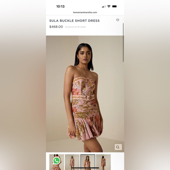 NWT - Sula Buckle Short Dress Hemant & Nandita OPEN TO OFFERS